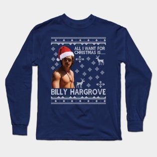 Stranger Things Billy Hargrove Christmas Wish Long Sleeve T-Shirt